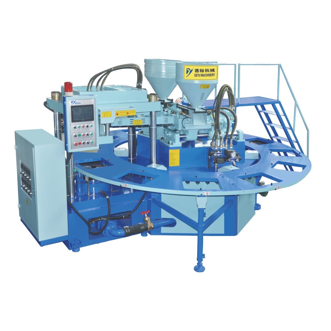 DY-2112TR/TPU - Single-Head Two-Color TR/TPU Rotary Sole Injection Moulding Machine — DY-2112