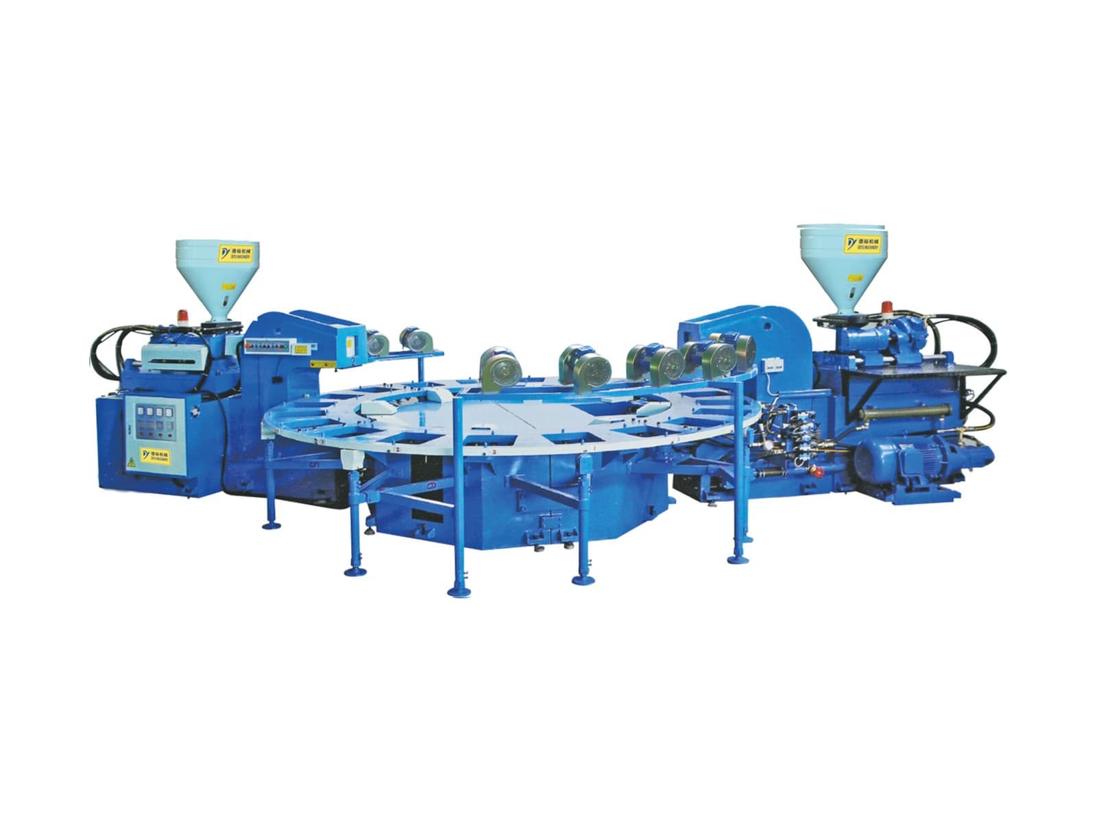 DY-2220A - Full Automatic Rotary Type Two Color Plastic Rubber Soles Injection Moulding Machine