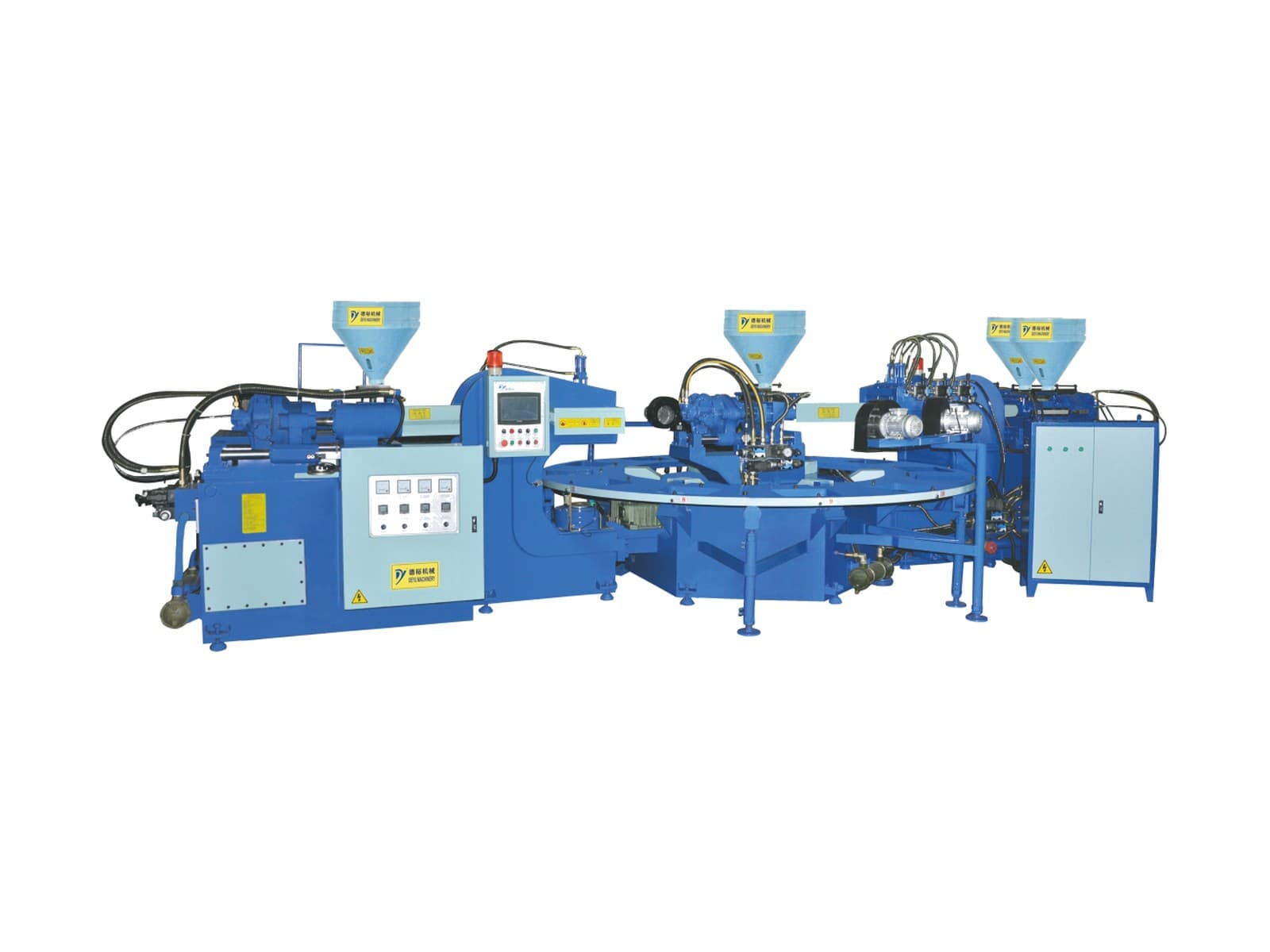 DY-4212C - Full Automatic Rotary Type Four Color Plastic Soles Injection Moulding Machine